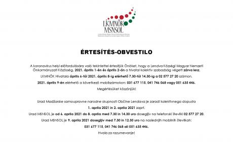 ÉRTESÍTÉS ÉRTESÍTÉS